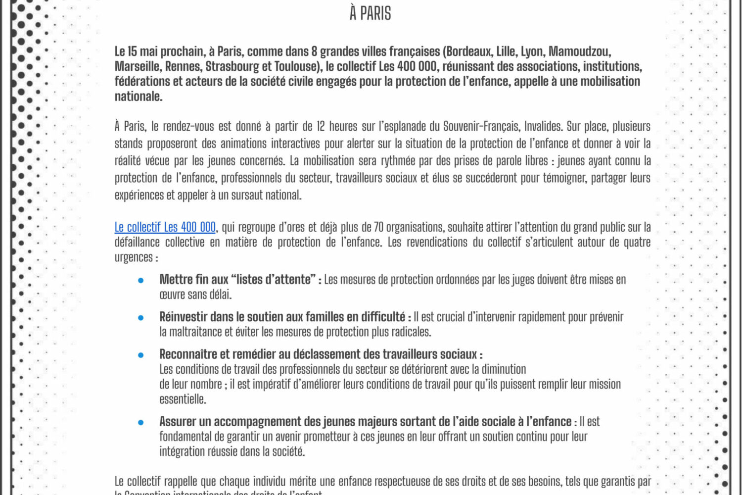 Campagne du Collectif « Les 400 000 »