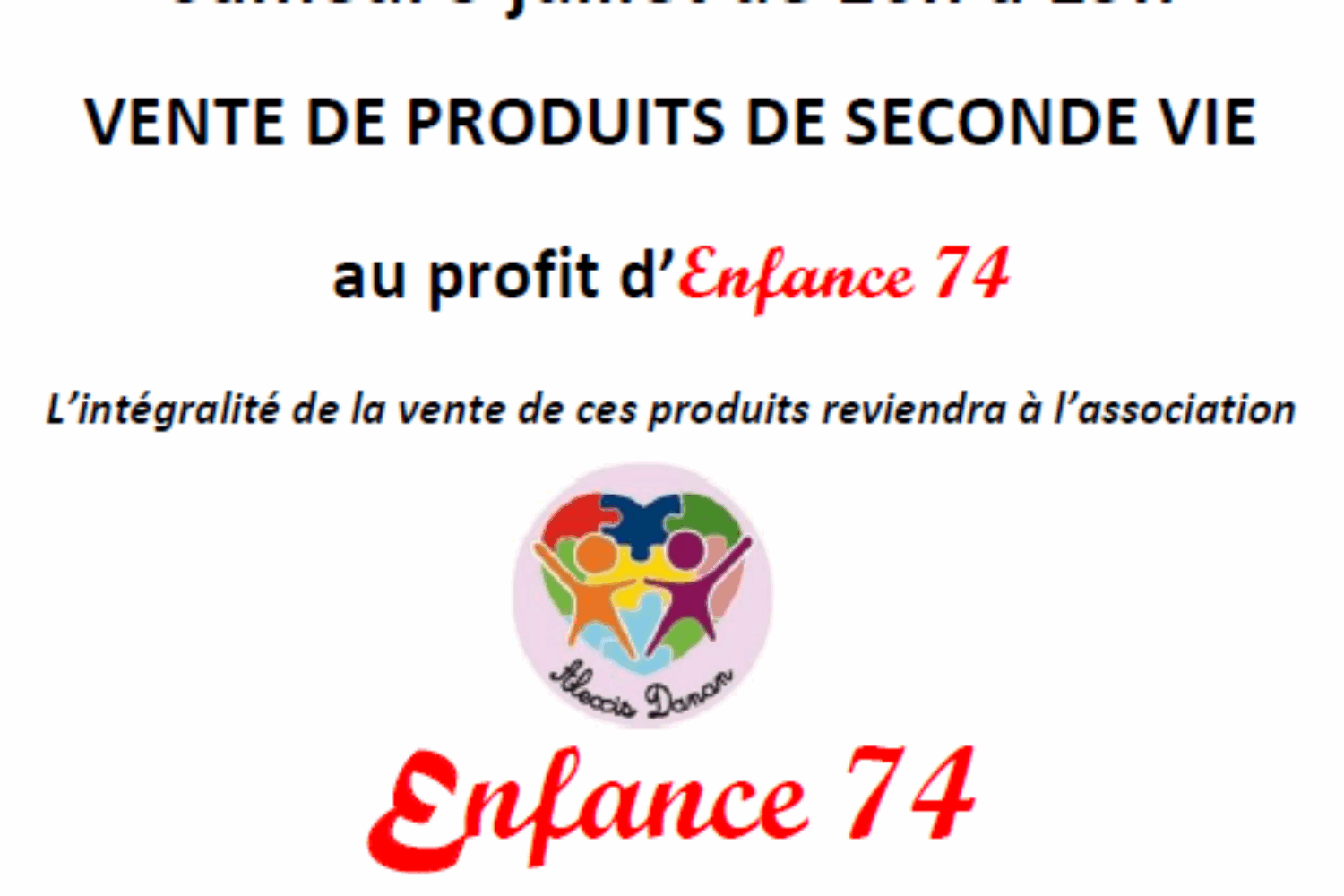 Vente Alpine Side au profit d’Enfance 74